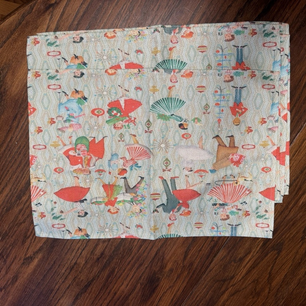 vintage Style 1950's Holiday Placemats Set Of 4‎